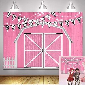 Pink Barn Backdrop